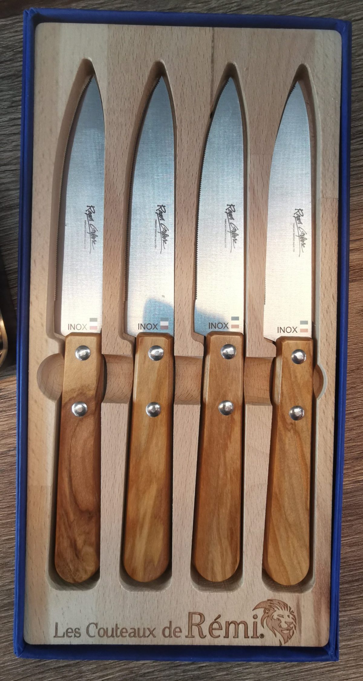 Coffret 4 couteaux table Inox Olivier – Roger Orfèvre Thiers